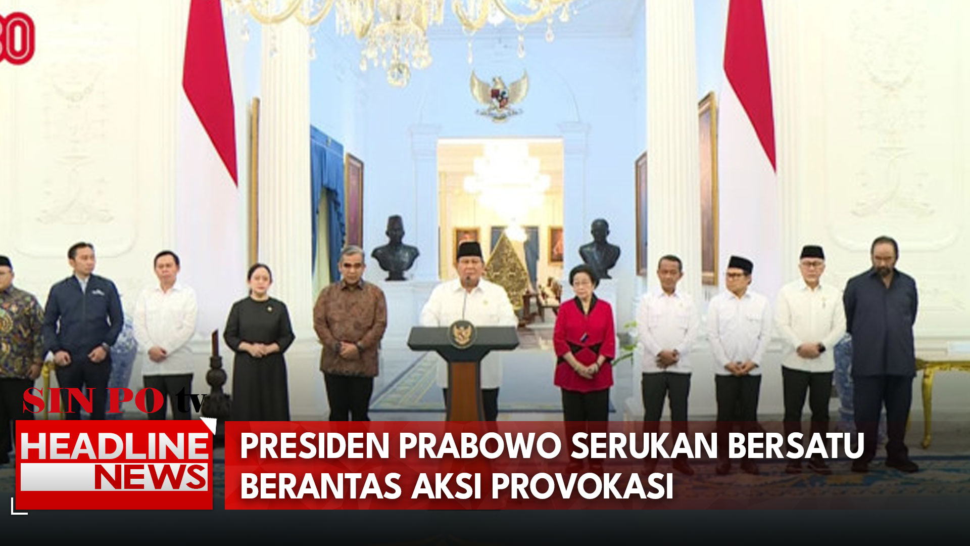 Presiden Prabowo Serukan Bersatu Berantas Aksi Provokasi