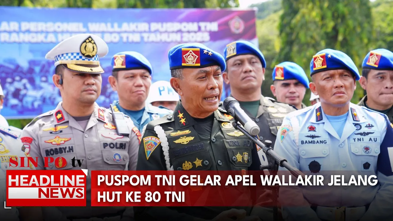 Puspom TNI Gelar Apel Wallakir Jelang HUT Ke 80 TNI
