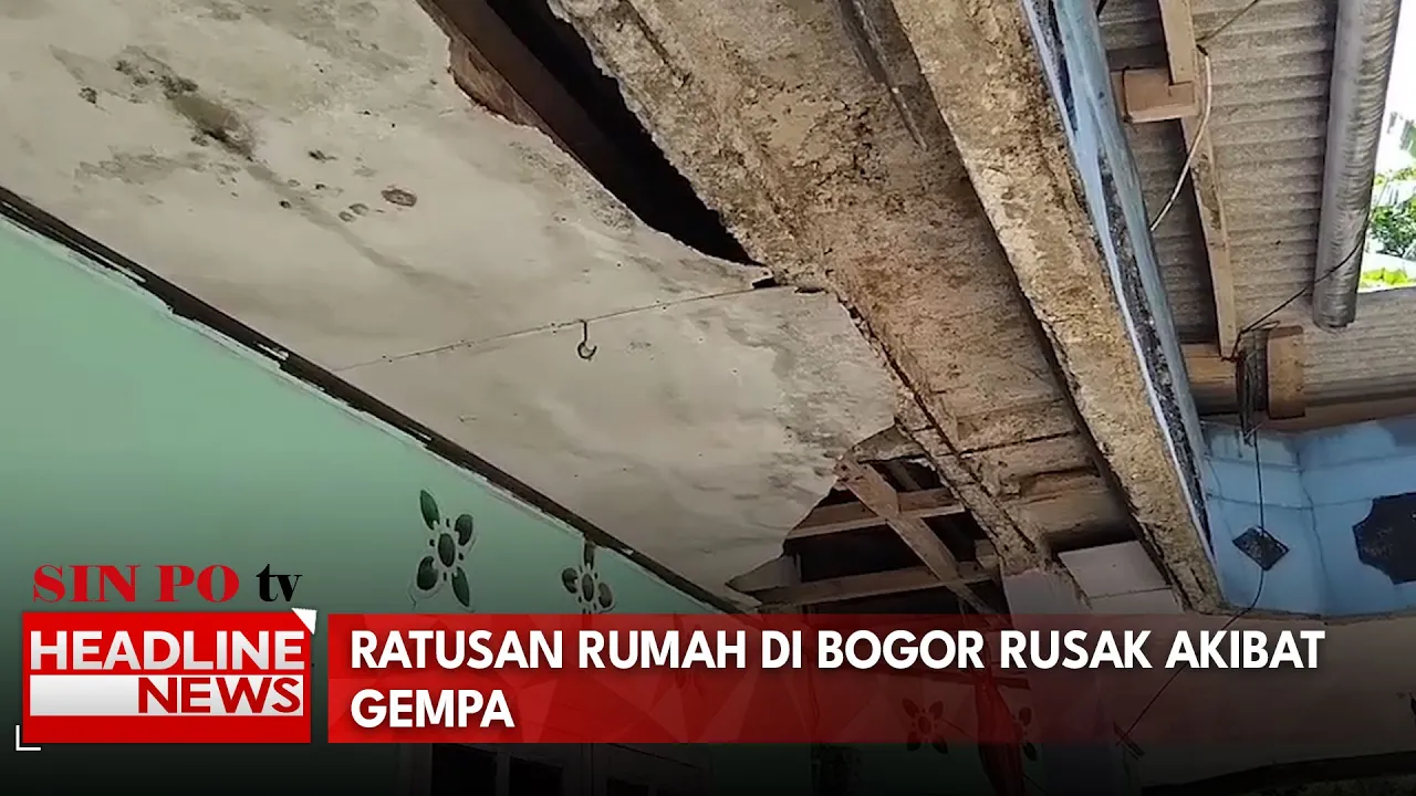 Ratusan Rumah di Bogor Rusak Akibat Gempa