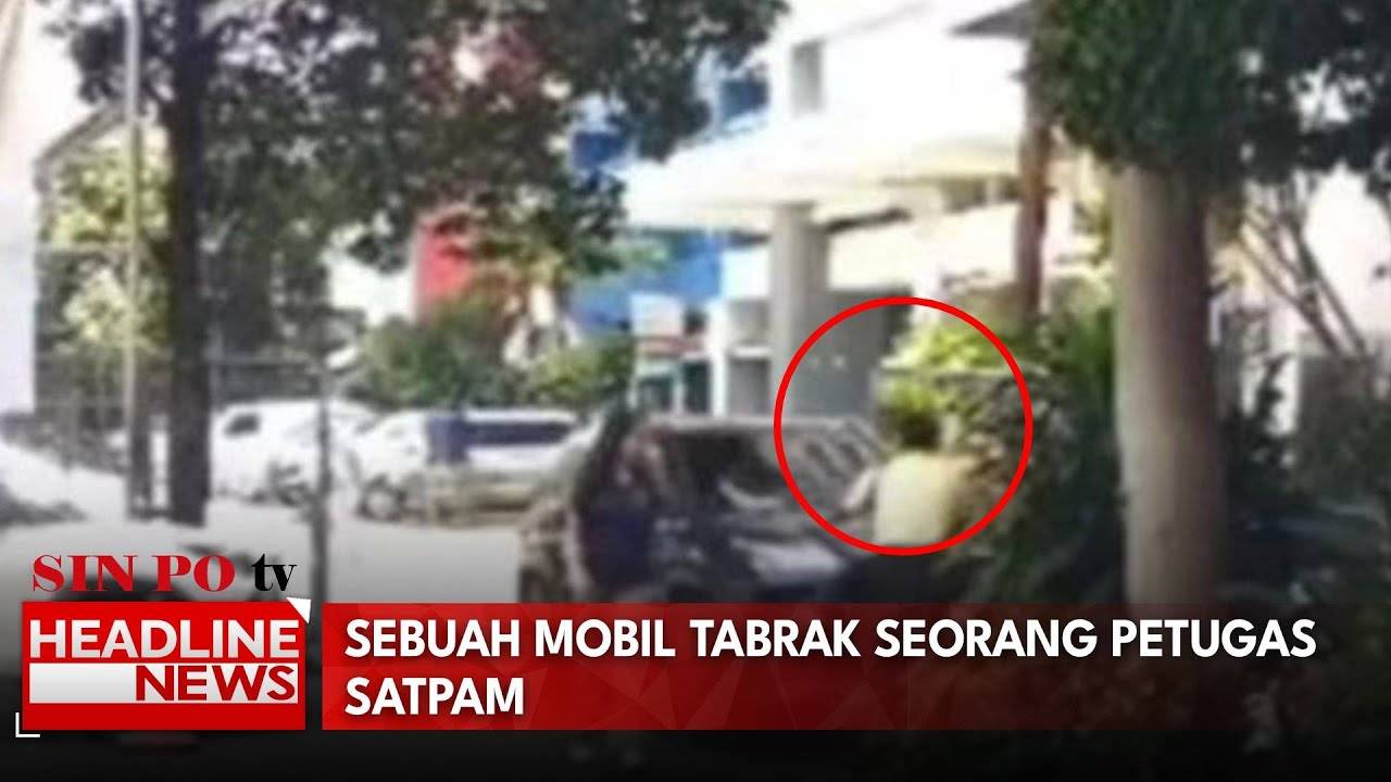 Sebuah Mobil Tabrak Seorang Petugas Satpam