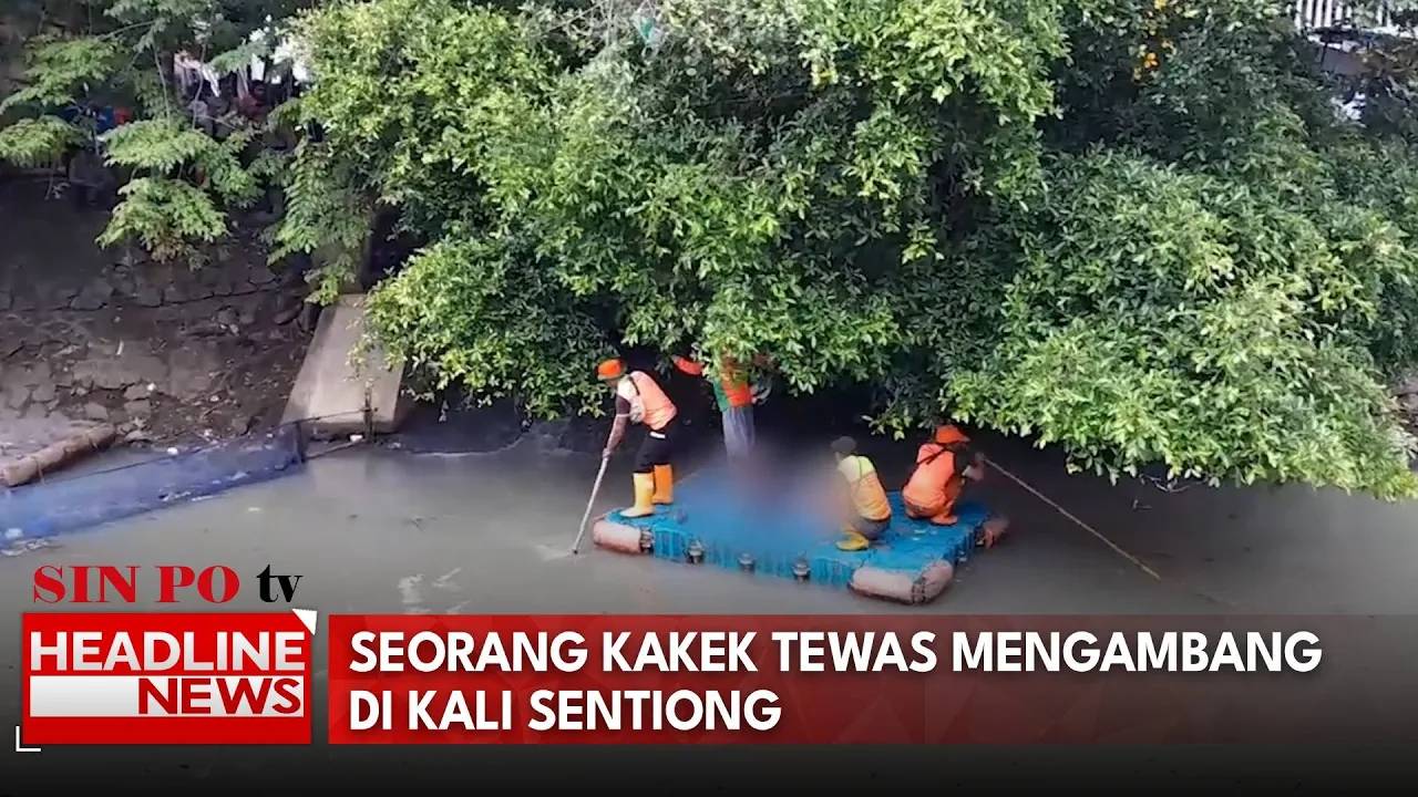 Seorang Kakek Tewas Mengambang di Kali Sentiong