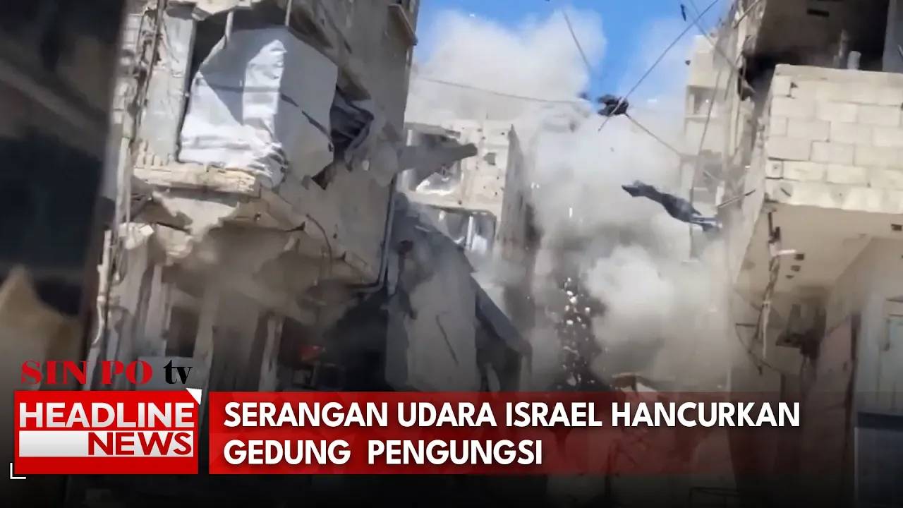 Serangan Udara Israel Hancurkan Gedung Pengungsi