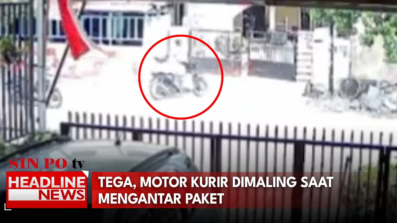 Tega, Motor Kurir Dimaling Saat Mengantar Paket