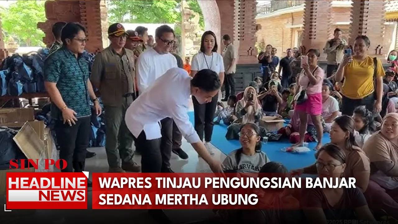 Wapres Tinjau Pengungsian Banjar Sedana Mertha Ubung