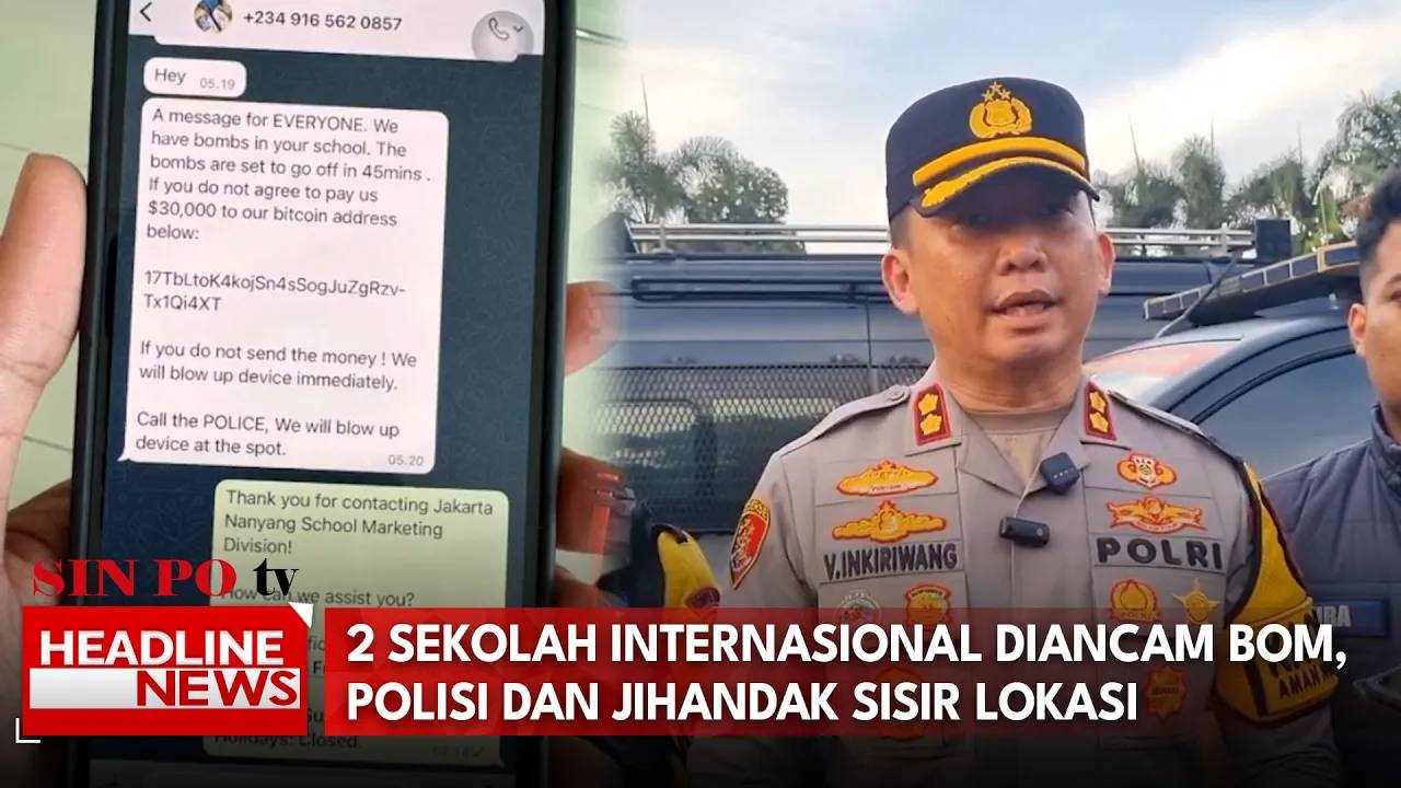 2 Sekolah Internasional Diancam Bom, Polisi dan Jihandak Sisir Lokasi