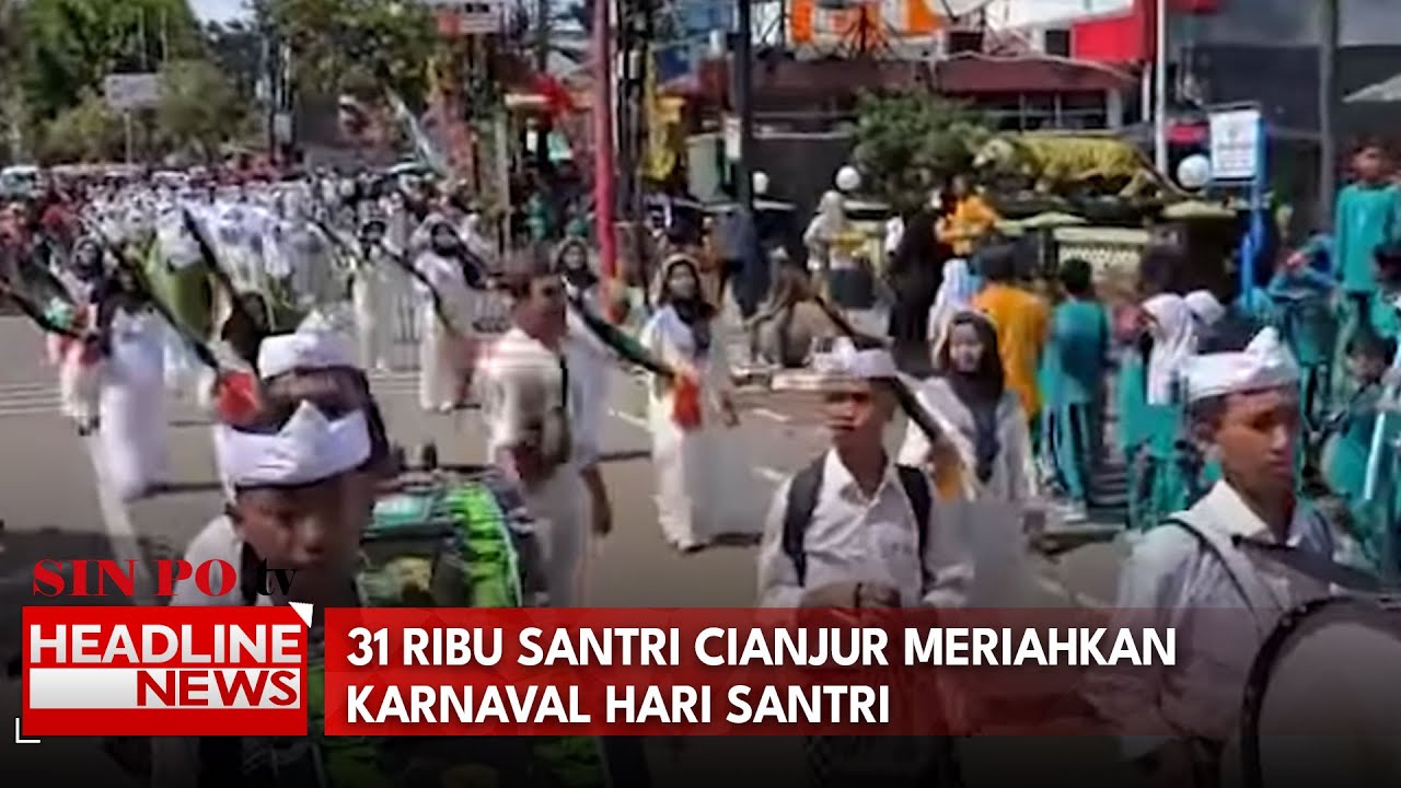 31 Ribu Santri Cianjur Meriahkan Karnaval Hari Santri
