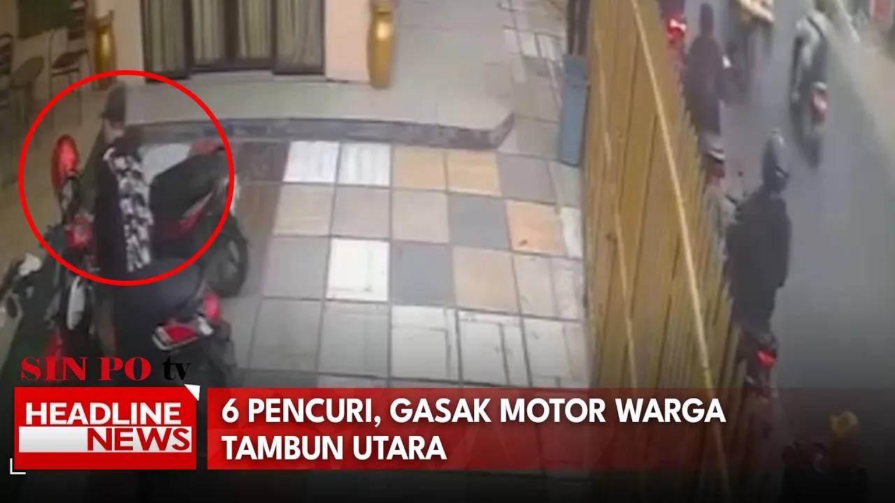 6 Pencuri Gasak Motor Warga Tambun Utara