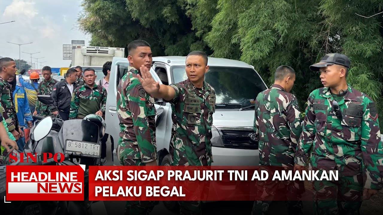 Aksi Sigap Prajurit TNI AD Amankan Pelaku Begal
