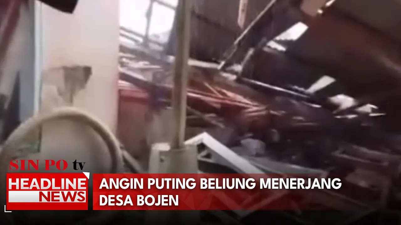 Angin Puting Beliung Menerjang Desa Bojen