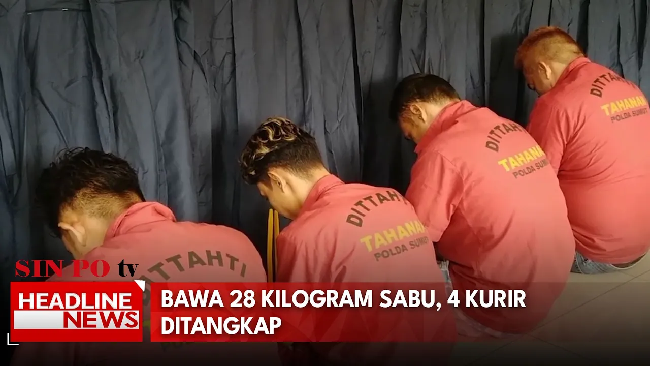 Bawa 28 Kilogram Sabu, 4 Kurir Ditangkap