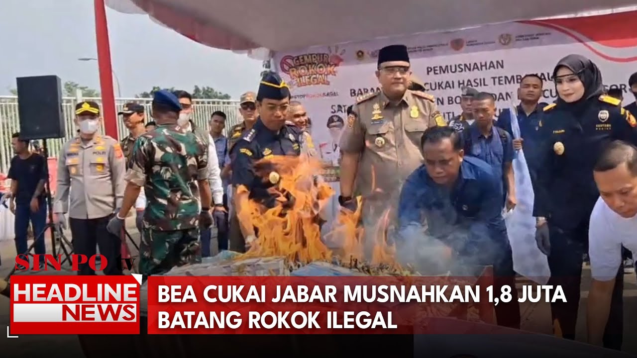 Bea Cukai Jabar Musnahkan 1,8 Juta Batang Rokok Ilegal