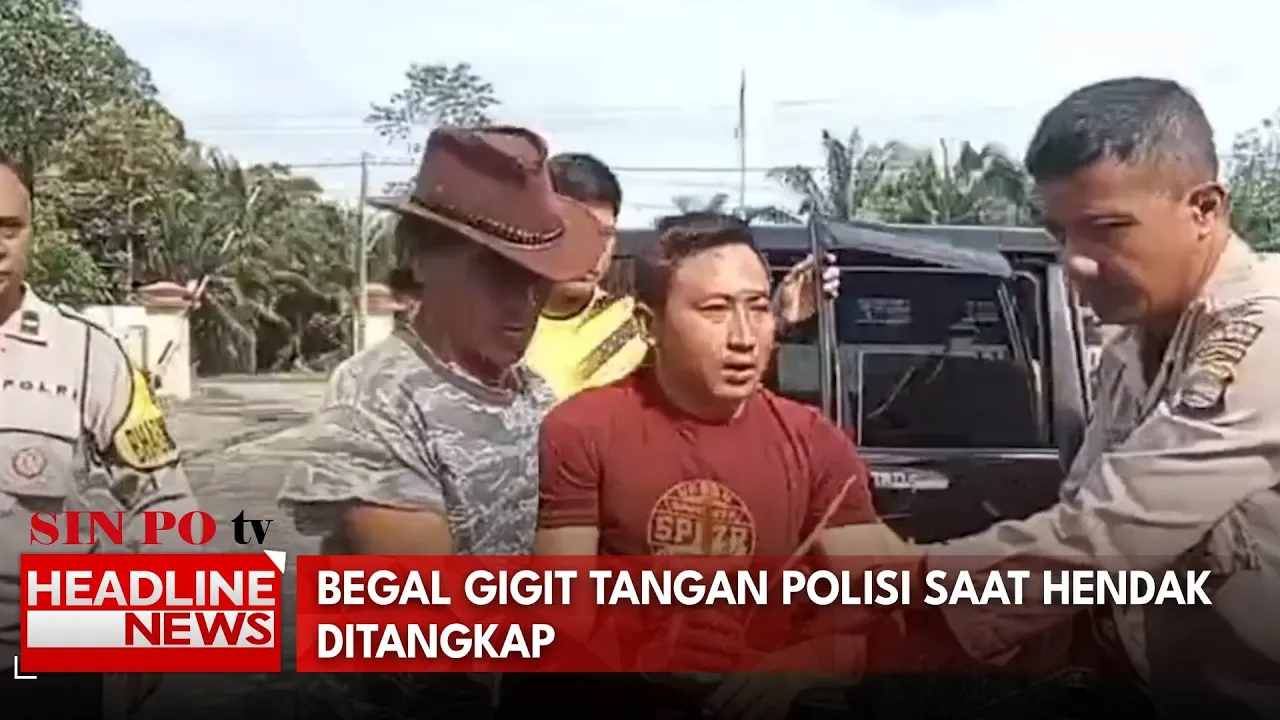 Begal Gigit Tangan Polisi Saat Hendak Ditangkap