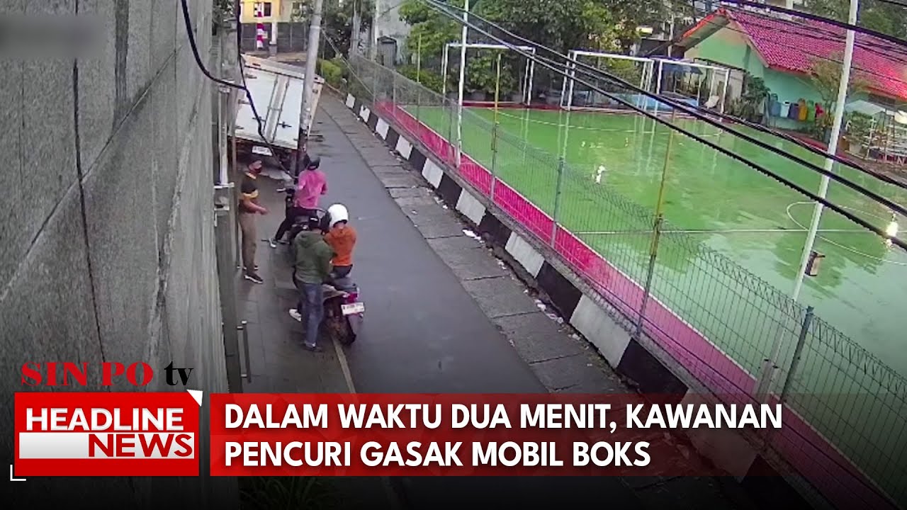 Dalam Waktu Dua Menit, Kawanan Pencuri Gasak Mobil Boks