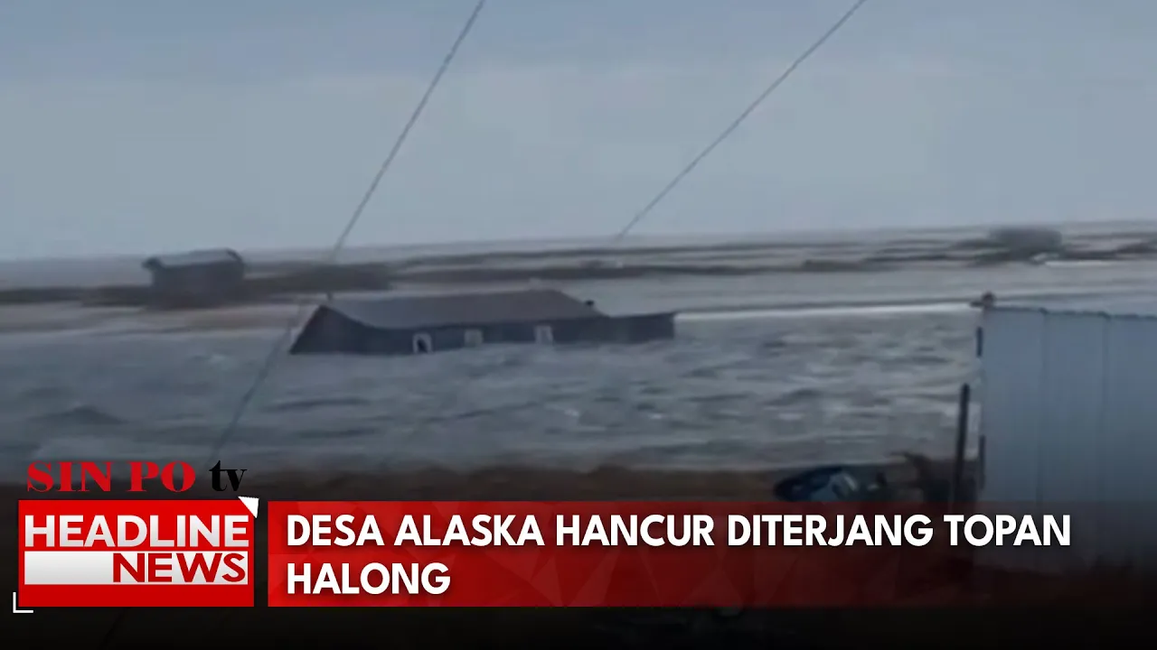 Desa Alaska Hancur Diterjang Topan Halong