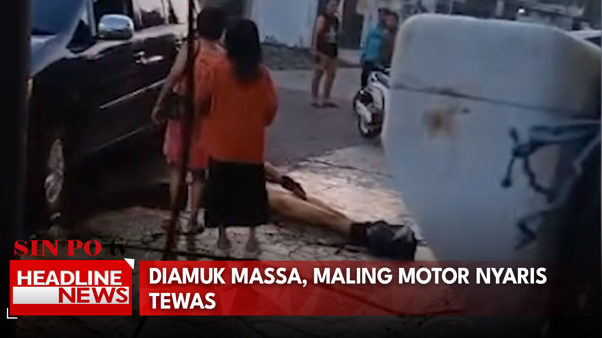 Diamuk Massa, Maling Motor Nyaris Tewas