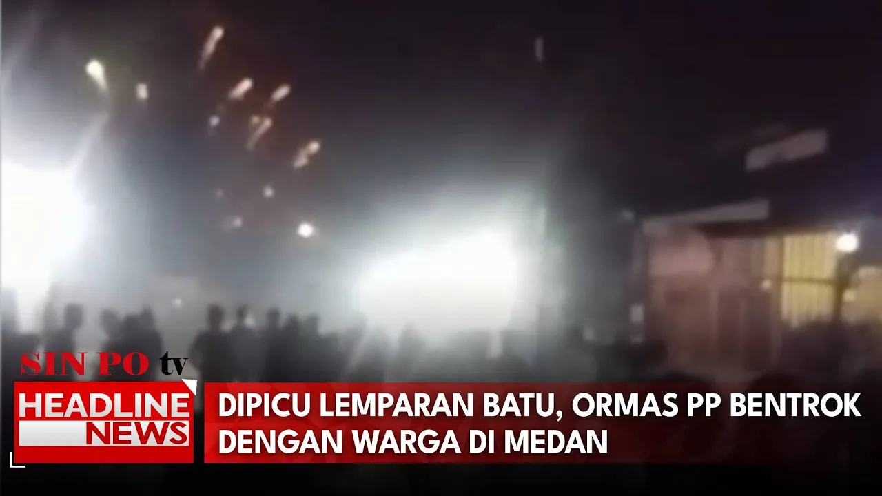 Dipicu Lemparan Batu, Ormas PP Bentrok Dengan Warga di Medan