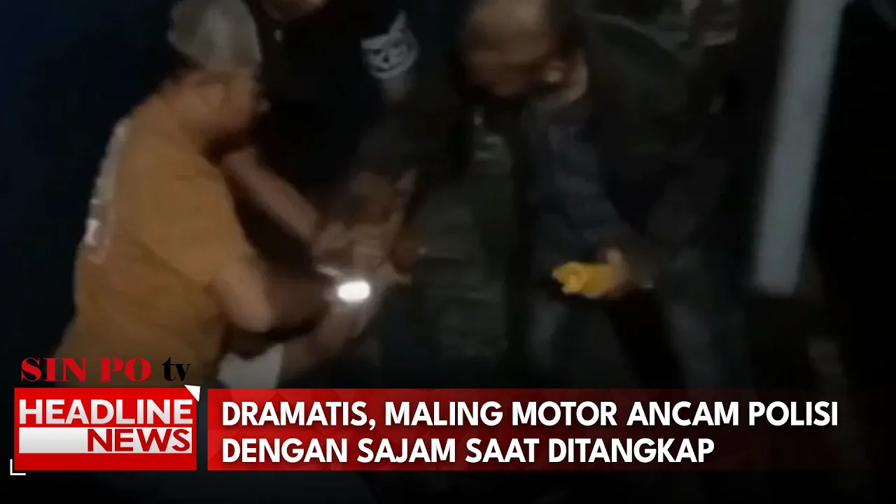 Dramatis, Maling Motor Ancam Polisi Dengan Sajam Saat Ditangkap