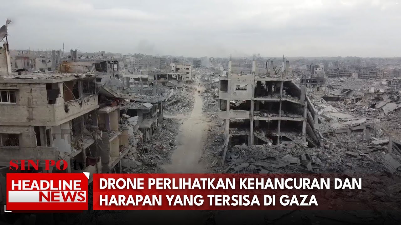 Drone Perlihatkan Kehancuran Dan Harapan yang Tersisa Di Gaza
