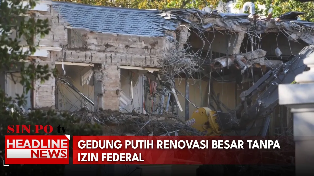 Gedung Putih Renovasi Besar Tanpa Izin Federal