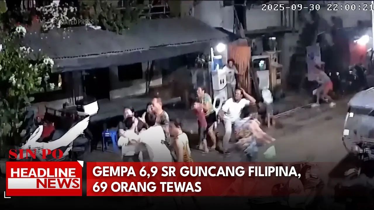 Gempa 6,9 SR Guncang Filipina, 69 Orang Tewas