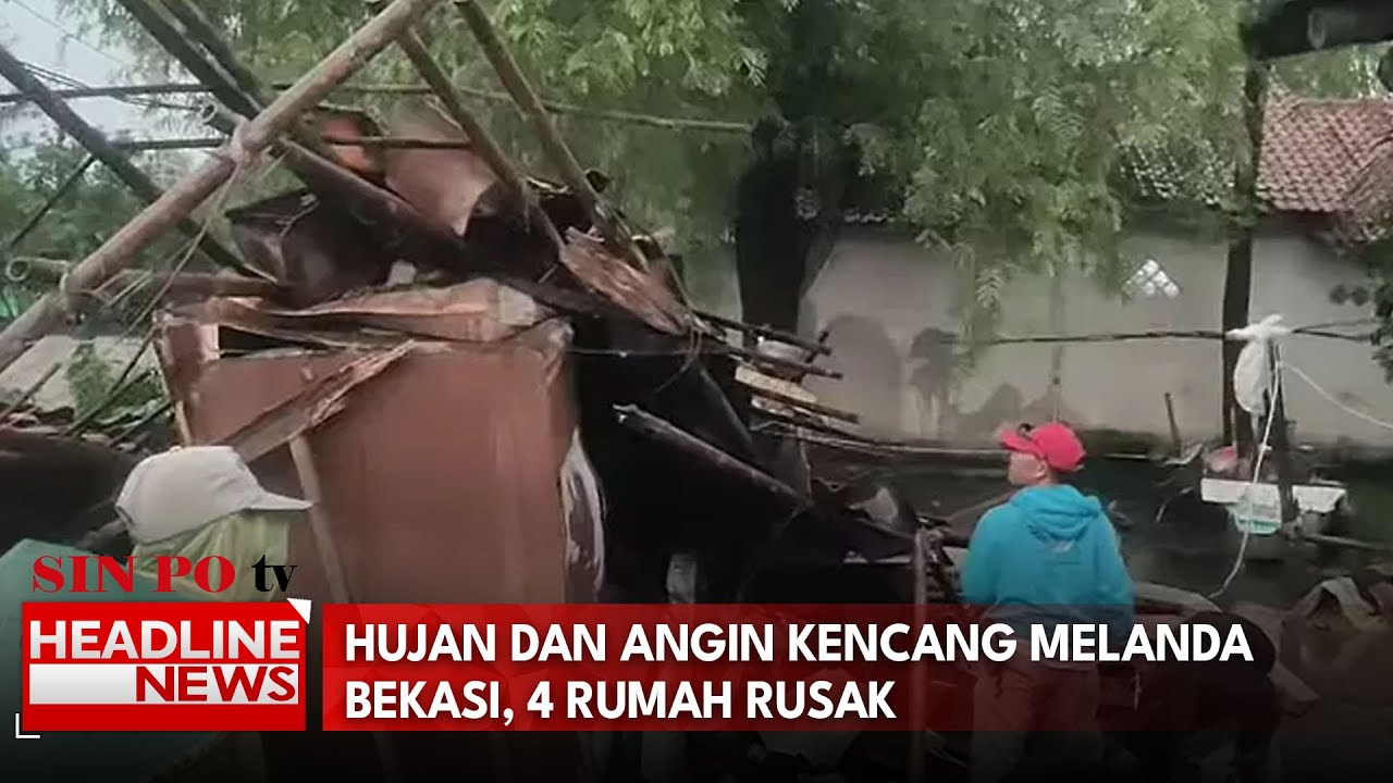 Hujan Dan Angin Kencang Melanda Bekasi, 4 Rumah Rusak