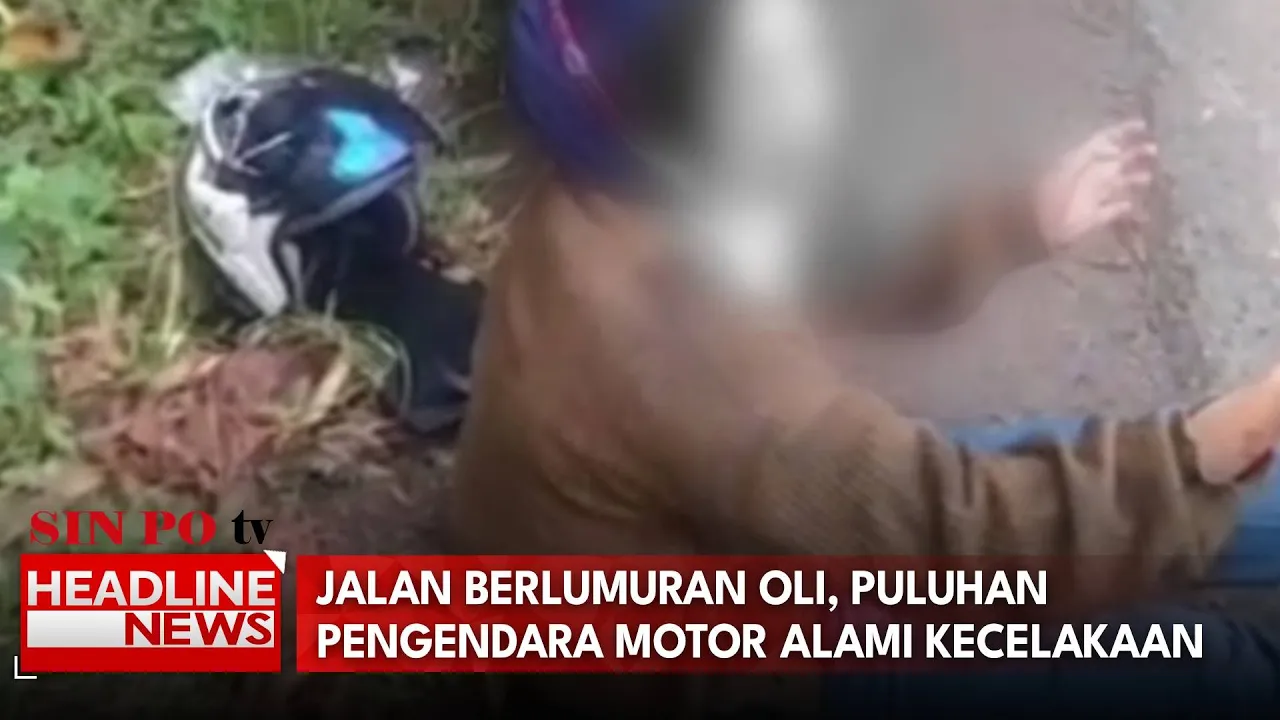 Jalan Berlumuran Oli, Puluhan Pengendara Motor Alami Kecelakaan