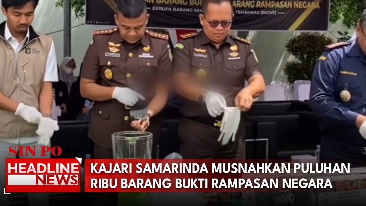 Kajari Samarinda Musnahkan Puluhan Ribu Barang Bukti Rampasan Negara