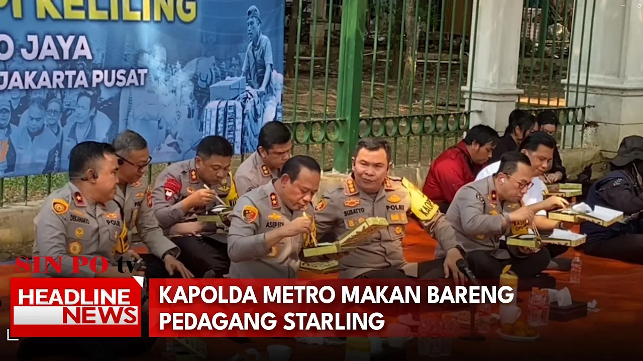 Kapolda Metro Makan Bareng Pedagang Starling