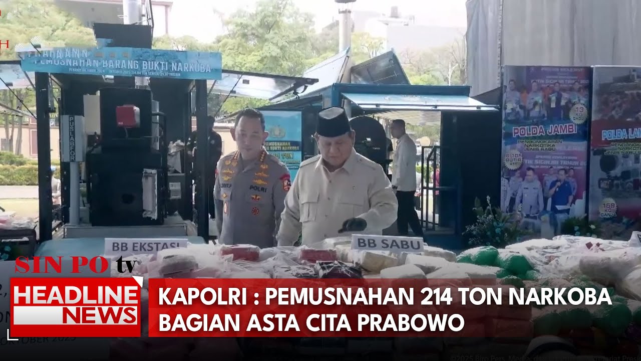 Kapolri : Pemusnahan 214 Ton Narkoba Bagian Asta Cita Prabowo