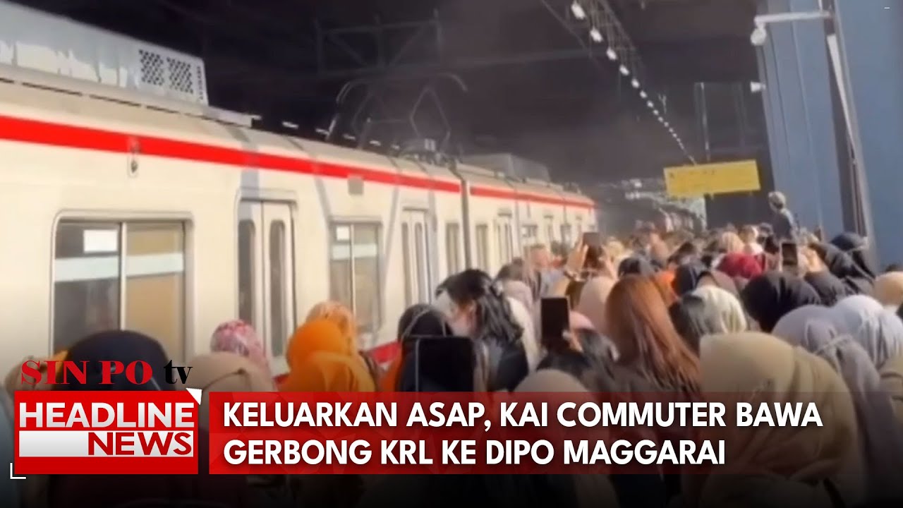 Keluarkan Asap, KAI Commuter Bawa Gerbong KRL Ke Dipo Maggarai