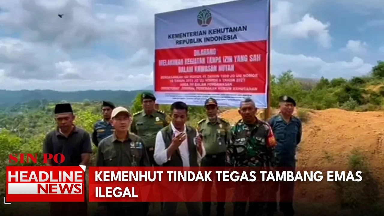 Kemenhut Tindak Tegas Tambang Emas Ilegal