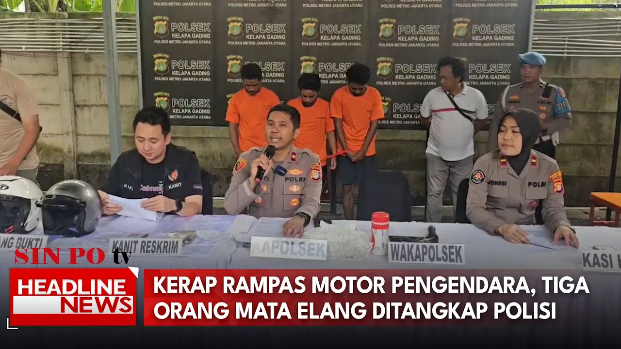Kerap Rampas Motor Pengendara, Tiga Orang Mata Elang Ditangkap Polisi