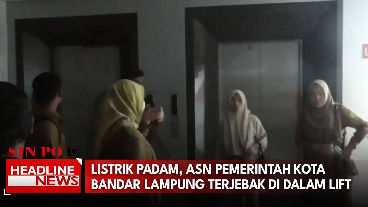 Listrik Padam, ASN Pemkot Bandar Lampung Terjebak di Dalam Lift
