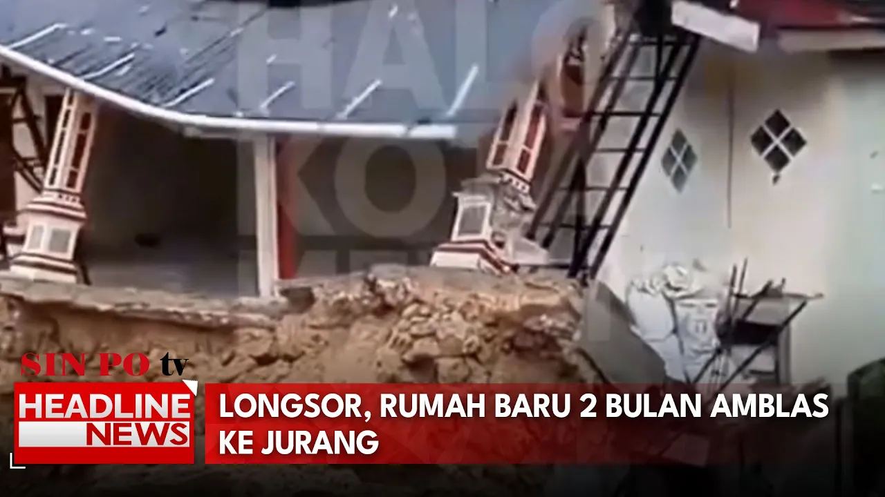 Longsor, Rumah Baru 2 Bulan Amblas Ke Jurang