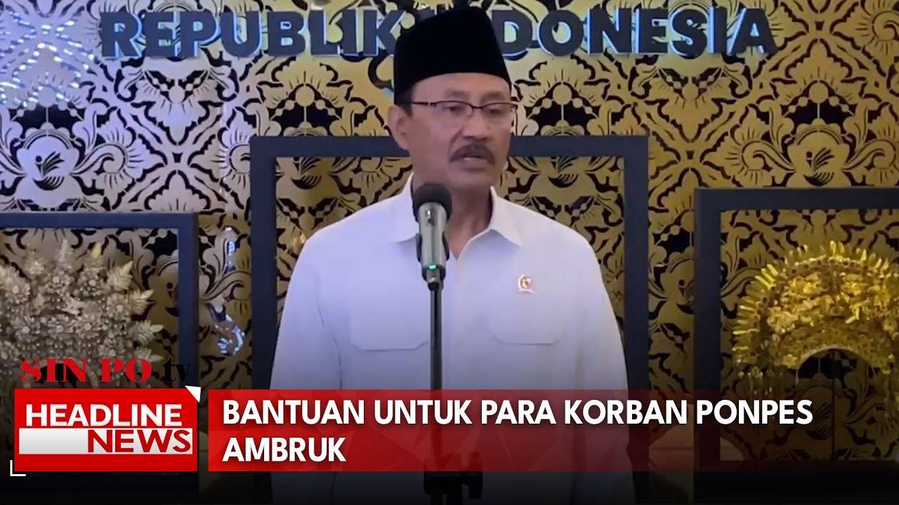 Mensos Akan Beri Bantuan Korban Luka dan Wafat Ponpes Ambruk di Sidoarjo