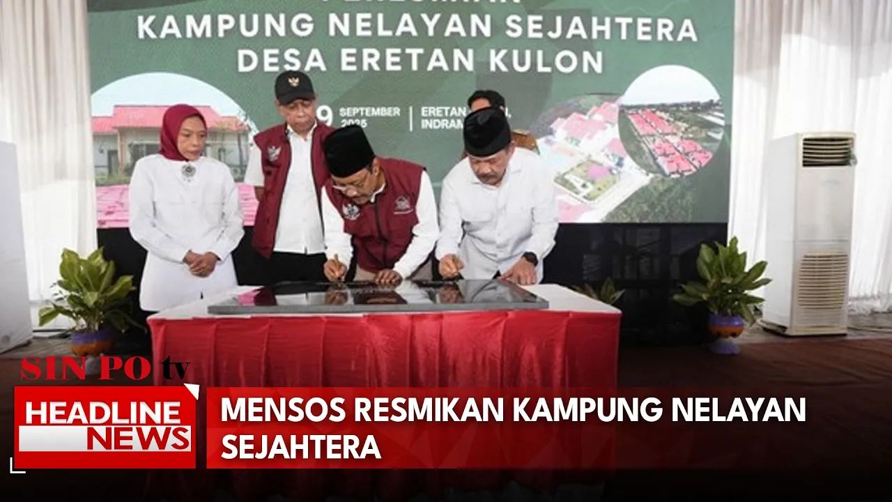 Mensos Resmikan Kampung Nelayan Sejahtera