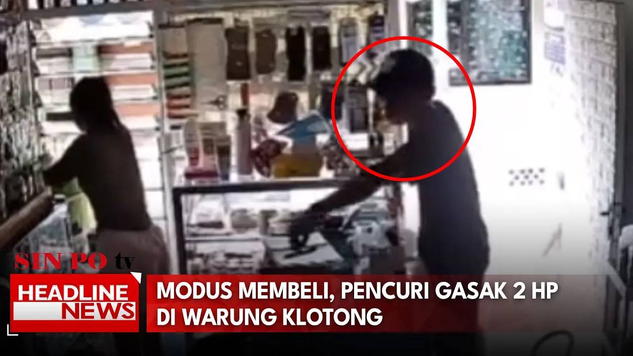 Modus Membeli, Pencuri Gasak 2 Handphone Di Warung Klotong