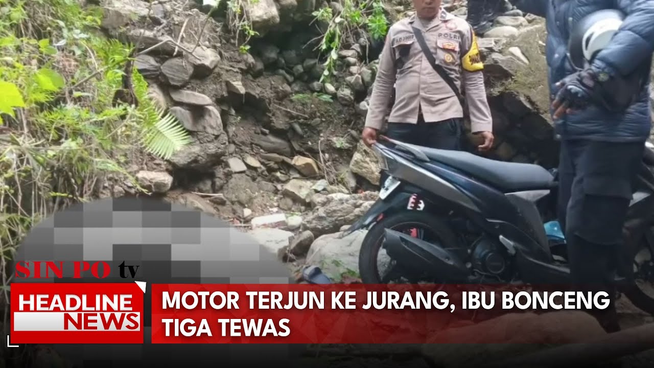 Motor Terjun Ke Jurang, Ibu Bonceng 3 Tewas