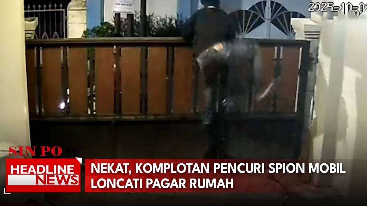 Nekat, Komplotan Pencuri Spion Mobil Loncat Pagar Rumah