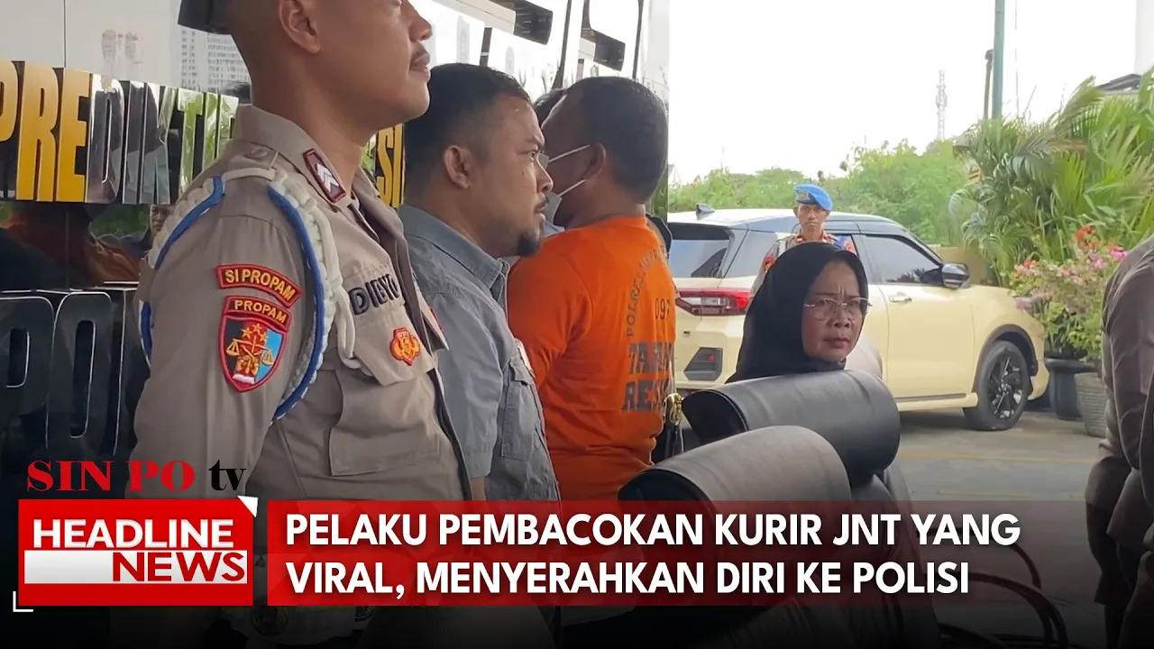 Pelaku Pembacokan Kurir JNT Yang Viral, Menyerahkan Diri Ke Polisi