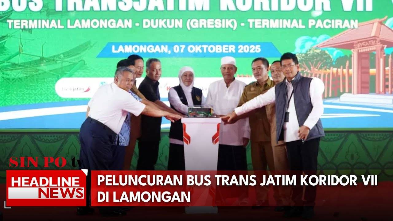 Peluncuran Bus Trans Jatim Koridor VII di Lamongan