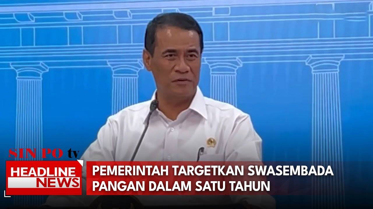 Pemerintah Targetkan Swasembada Pangan Dalam 1 Tahun