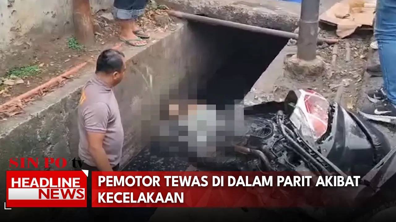 Pemotor Tewas Di Dalam Parit Akibat Kecelakaan