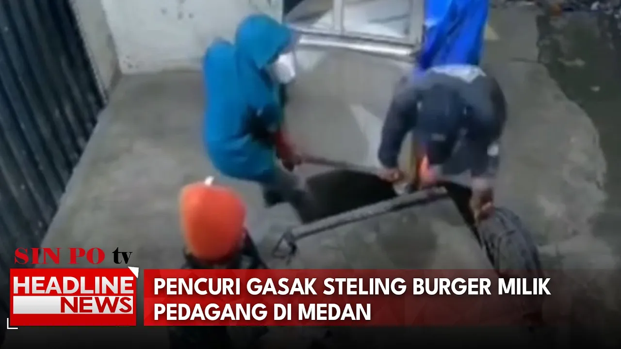 Pencuri Gasak Steling Burger Milik Pedagang di Medan