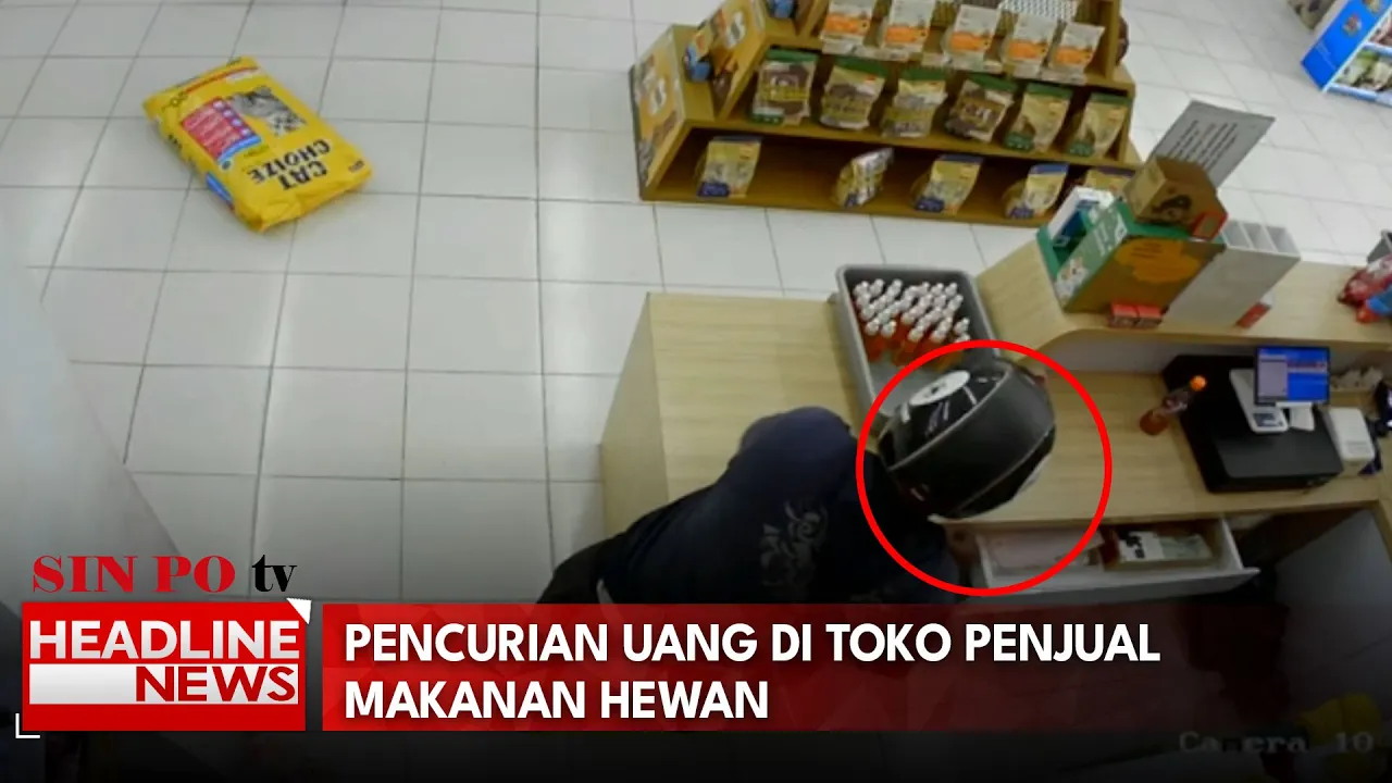 Pencurian Uang di Toko Penjual Makanan Hewan