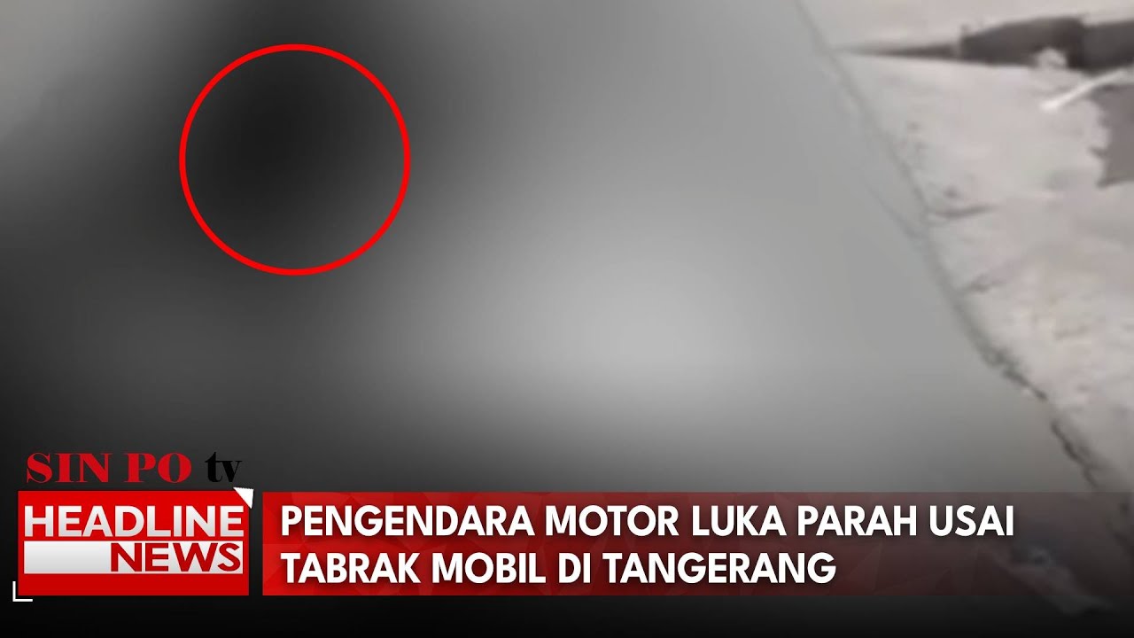Pengendara Motor Luka Parah Usai Tabrak Mobil di Tangerang