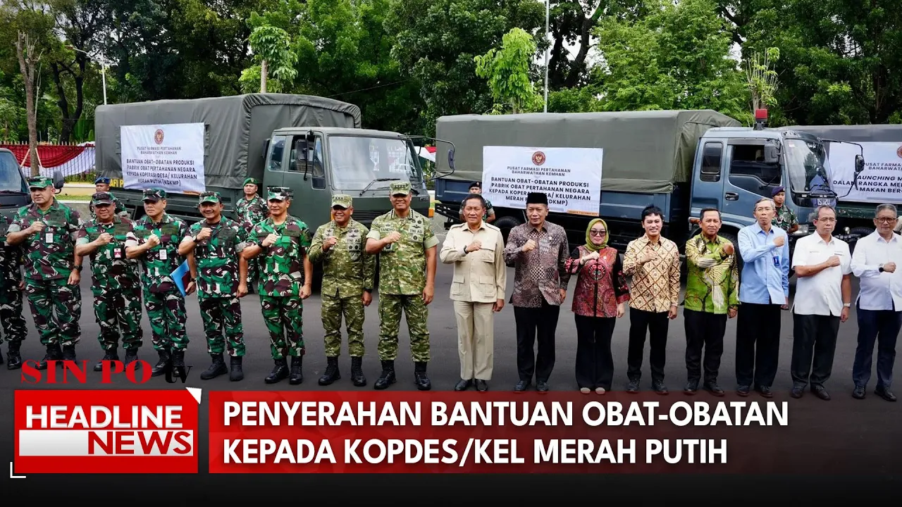 Penyerahan Bantuan Obat-Obatan Kepada Kopdes/Kel Merah Putih