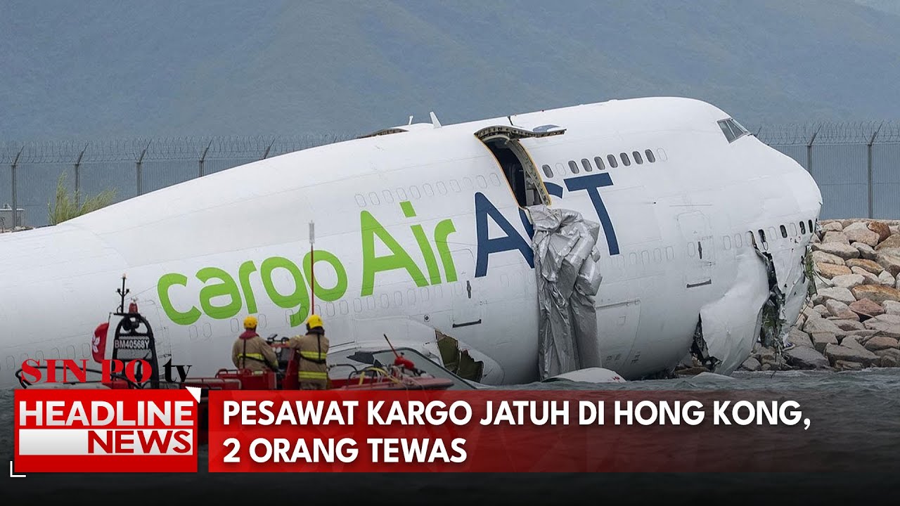 Pesawat Kargo Jatuh Di Hong Kong, 2 Orang Tewas