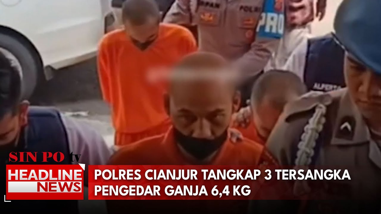 Polres Cianjur Tangkap 3 tersangka Pengedar Ganja 6,4 Kg