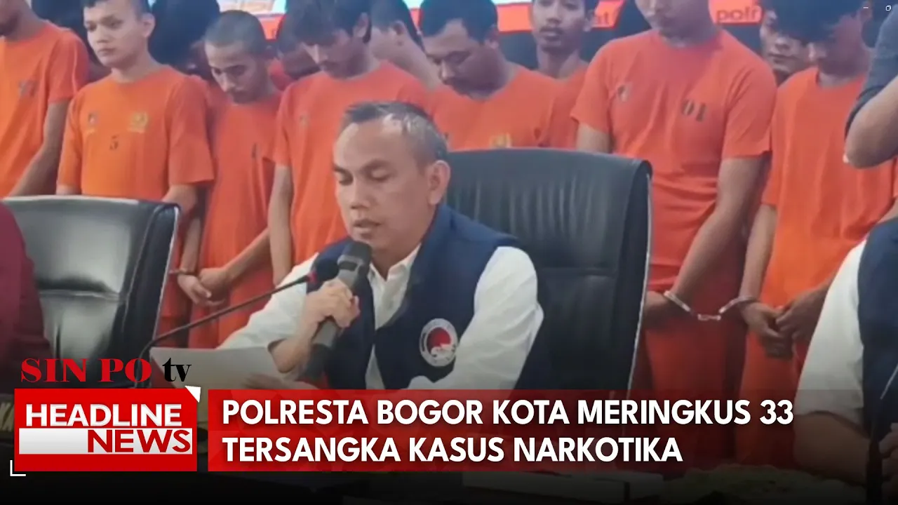 Polresta Bogor Kota Meringkus 33 Tersangka Kasus Narkotika